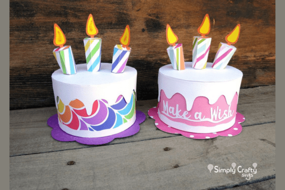 3D SVG Birthday Cake Box for Birthdays Branding