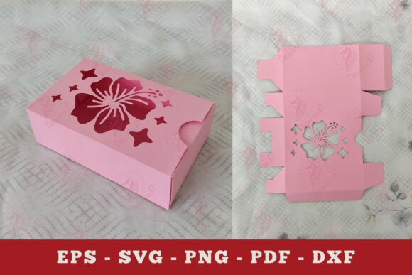 3D SVG Hibiscus Flower Gift Box Design Review