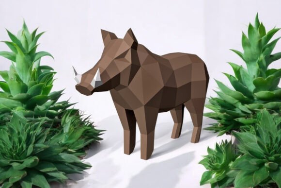 African Warthog 3D SVG Shapes: Papercraft Review