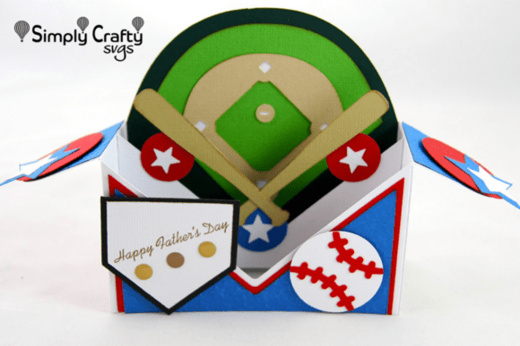 At the Ballpark Box Card SVG: 3D Father's Day Design