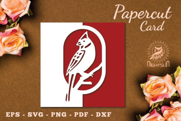 Bird Papercut Card SVG 1: 3D SVG for Greeting Cards