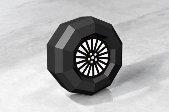 Car Tyre 3D SVG: Paper Sculptures for Web