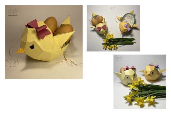 Chick Easter 3D SVG: Shapes for Seasonal Branding