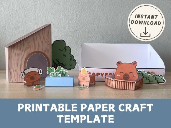 Cute Capybara 3D SVG Paper Toys Review