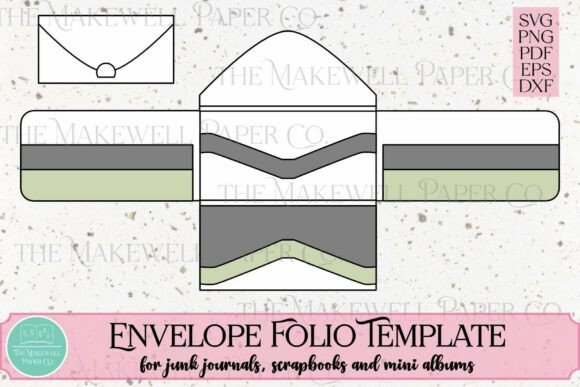 Envelope Folio Template Customizable Kit: 3D SVG Objects