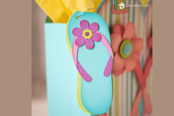 Flip Flop Hang Tag: 3D SVG Freebies for Branding