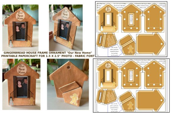 Gingerbread Our New Home 3D SVG Ornament