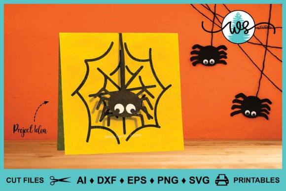 Halloween Spiderweb Spider Card Template Review