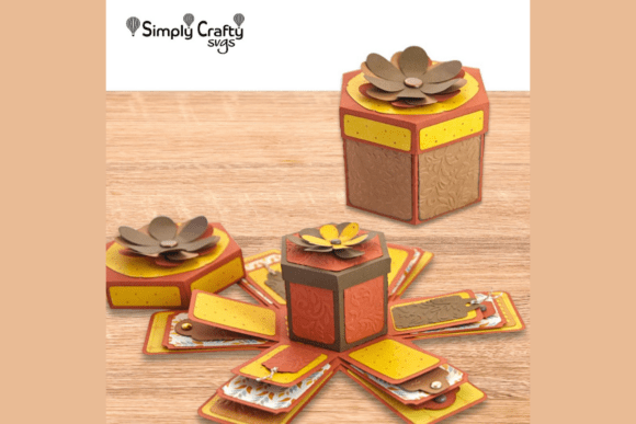 Hexagon Explosion Box SVG: 3D Gift Boxes for Branding