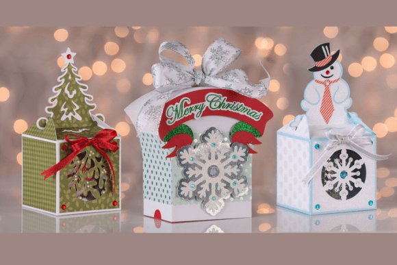 Holiday Gift Boxes SVG Bundle: 3D SVG for Christmas