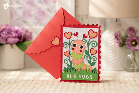 Love Bug Card SVG: 3D Valentine's Day Asset Review