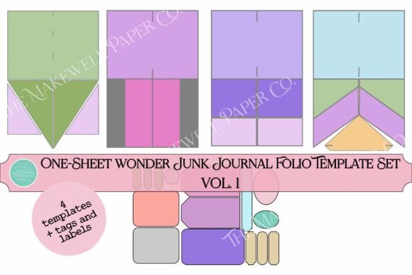 One Sheet Wonder Folio Template Set 1: 3D SVG for Lifestyle And Hobbies