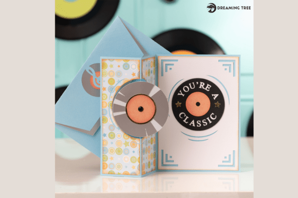 Platinum Record Spinner Card SVG: 3D Pop-Up Cards