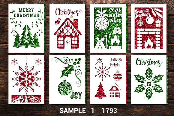 Reviewing Christmas Gift Card Bundle SVG Layer1793