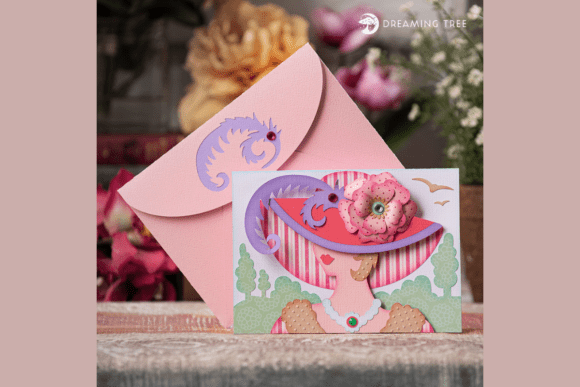 Rosey Greeting Card SVG: 3D Pop-Up Cards Asset
