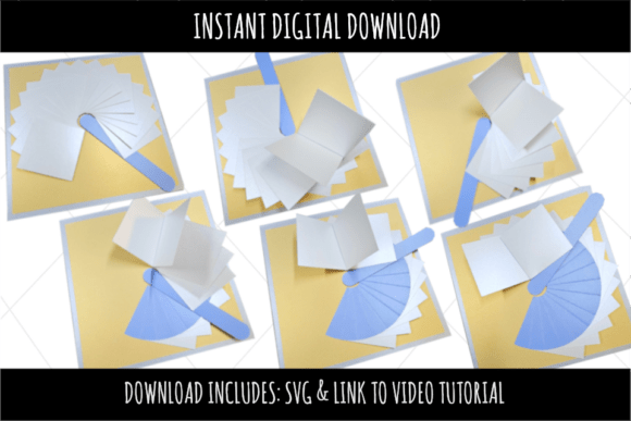 Round Waterfall Card: 3D SVG for Pop-Up Cards
