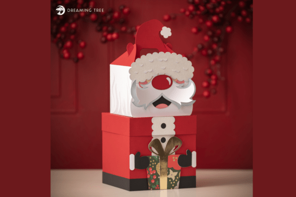 Santa Gnome Gift Box SVG: 3D Christmas Design Review