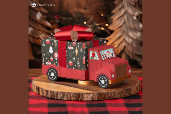 Santa's Delivery Truck SVG: 3D Christmas Branding