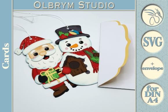 Santa Snowman Christmas Card SVG: A 3D SVG Review