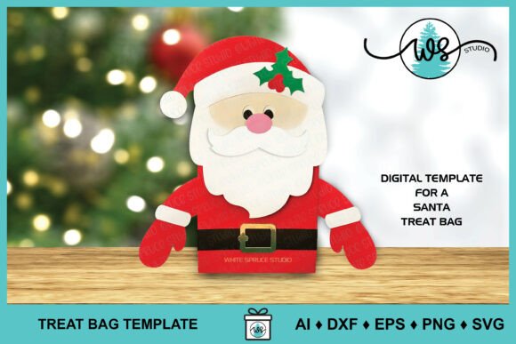 Santa Treat Bag Christmas Treat Holder 3D SVG Review