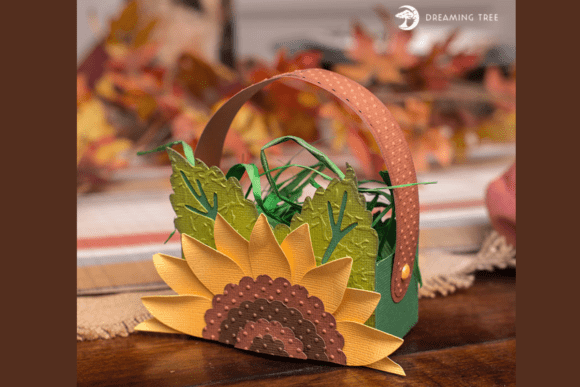Sunflower Treat Basket SVG: A 3D Fall Asset Review